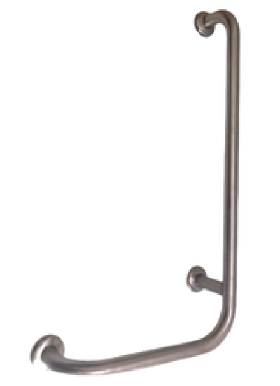  Asisty Güvenlik Tutamağı 304 L Şeklinde Sol Paslanmaz Çelik Mat Polisaj (45x80 cm.)